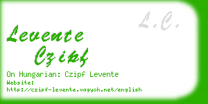 levente czipf business card